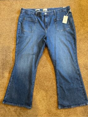 Universal Thread Jeans Plus Size 24 High Rise Flare sailor square pockets